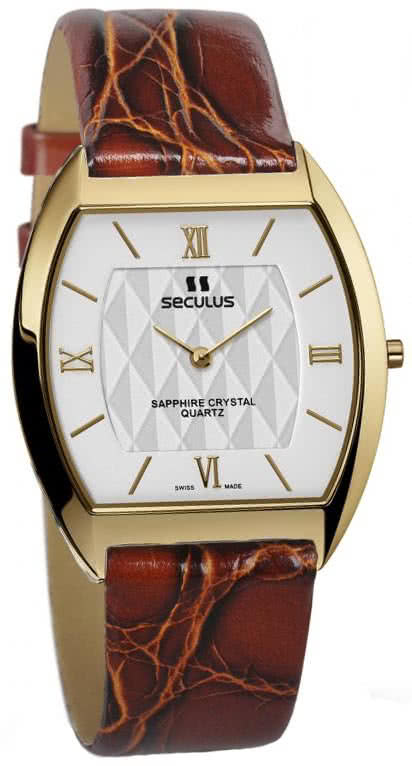 Seculus 1613.1.106 white, pvd, brown leather