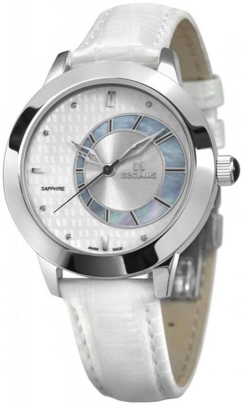 Seculus 1671.2.1063 white mop, ss, white leather