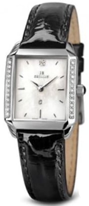 Seculus 1676.2.762 mop, ss swarovski stones, black leather