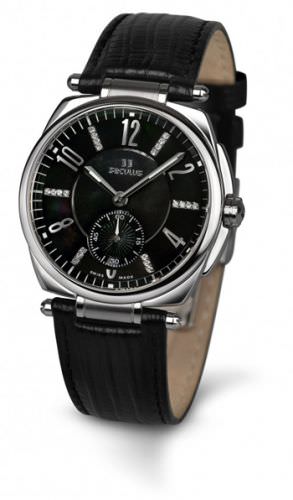 Seculus 1700.8.1069 black-mop-cz, ss, black leather